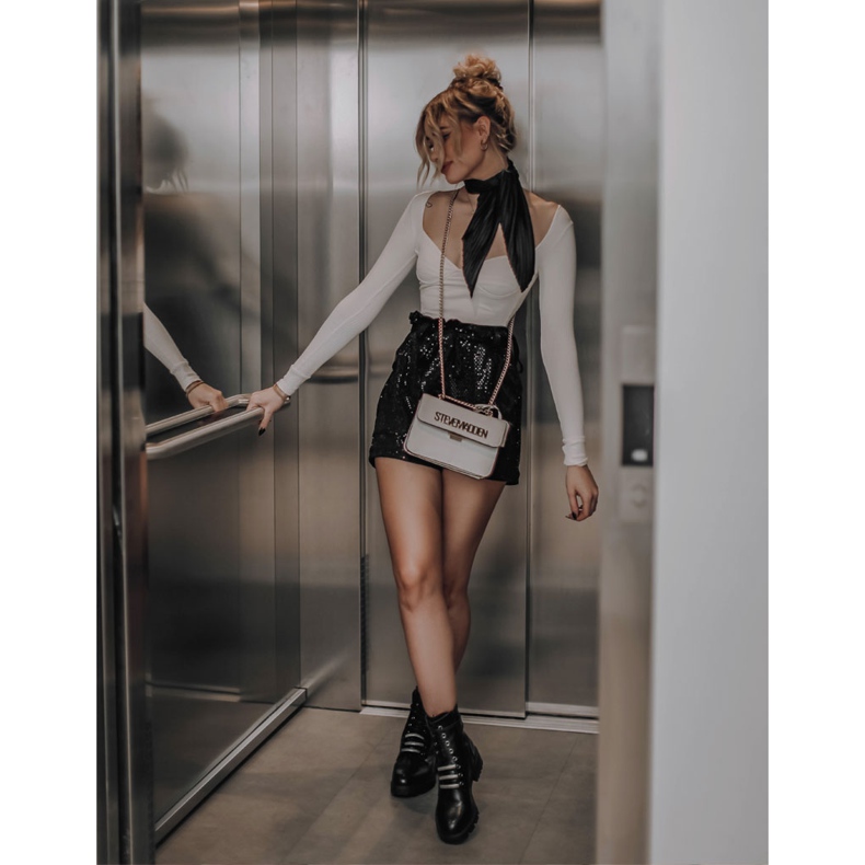 PE1 Skórzane Botki Ocieplane Czarne Lilinth 1