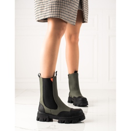 Seastar Botki Workery Fashion czarne khaki 1