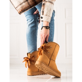 TRENDI Mukluki Z Kokardką żółte 2