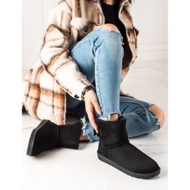 TRENDI Czarne Zamszowe Mukluki 1