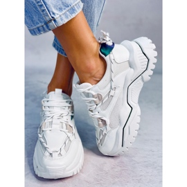 Buty sportowe Berta White białe zielone 1