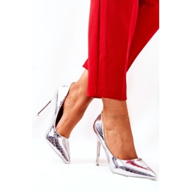 Szpilki Wężowy Wzór Srebrne Tissoria srebrny 2