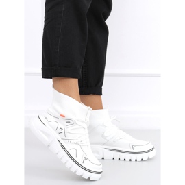 Buty sportowe skarpetkowe Malin White białe 4