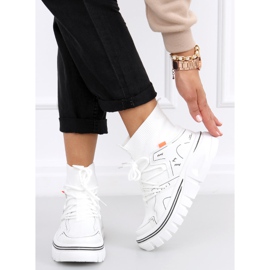 Buty sportowe skarpetkowe Malin White białe 3