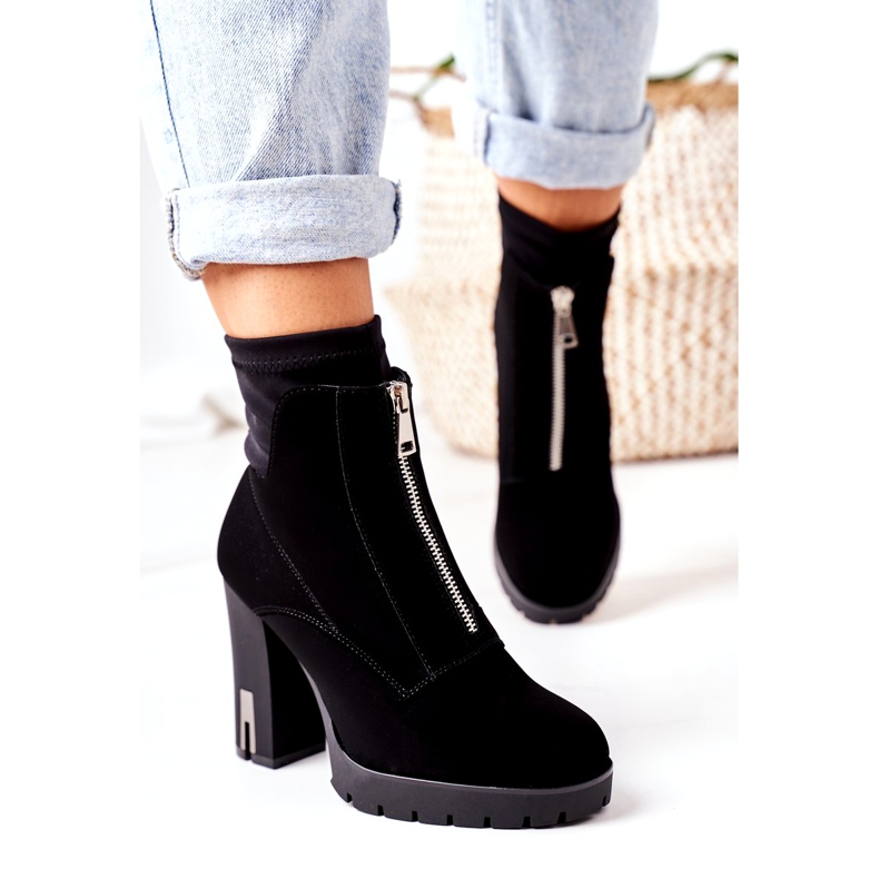 PS1 Ocieplane Botki Na Słupku Czarne Wonder Woman 2