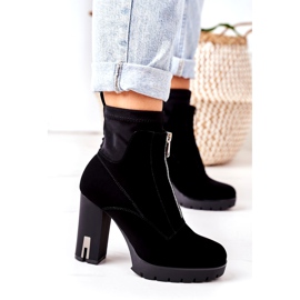 PS1 Ocieplane Botki Na Słupku Czarne Wonder Woman 4