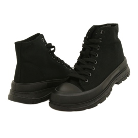 News Wysokie Trampki Czarne na Platformie 21SP02-1050 4