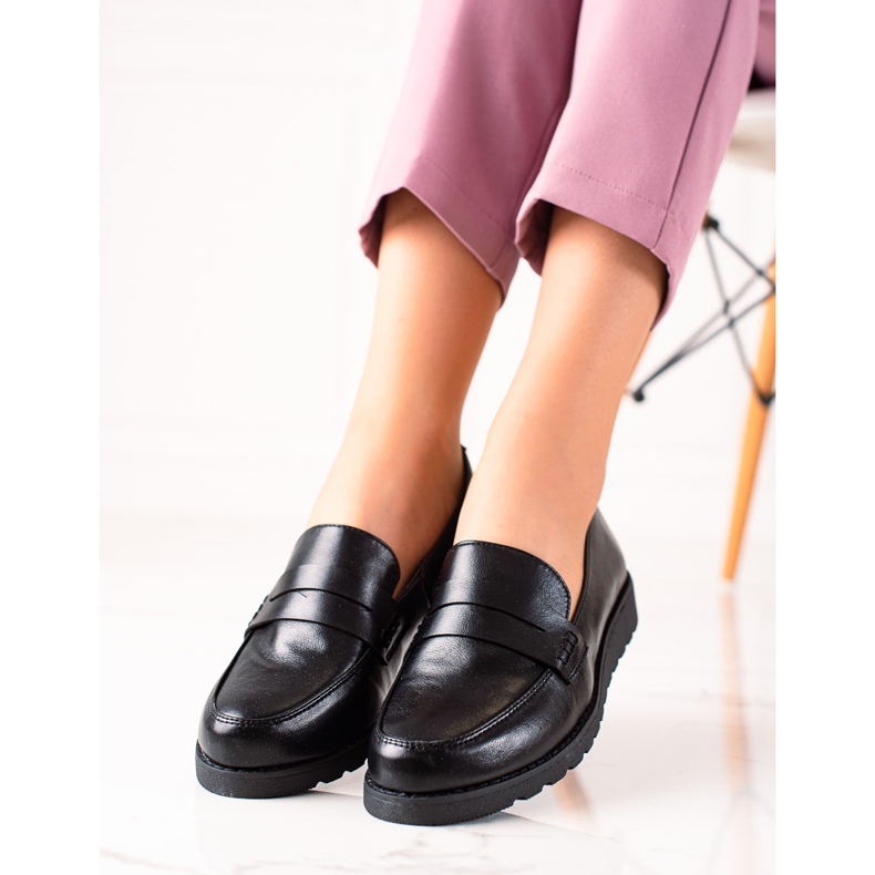 La.Fi Klasyczne czarne półbuty 1