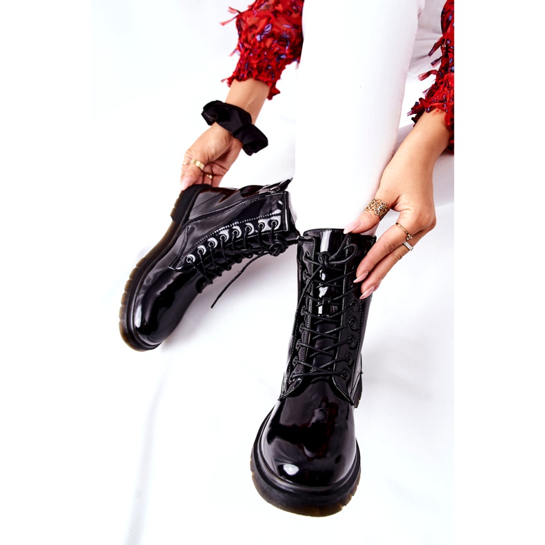 Damskie Botki Trzewiki Cross Jeans Czarne GG2R4023 2