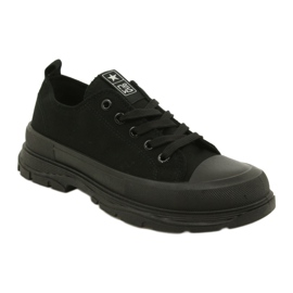 News Modne Sneakersy Na Platformie 21SP02-1400 czarne 1