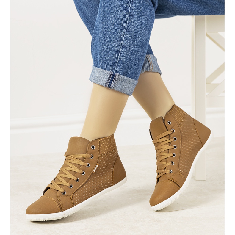 Brązowe sneakersy za kostkę Chartier 1