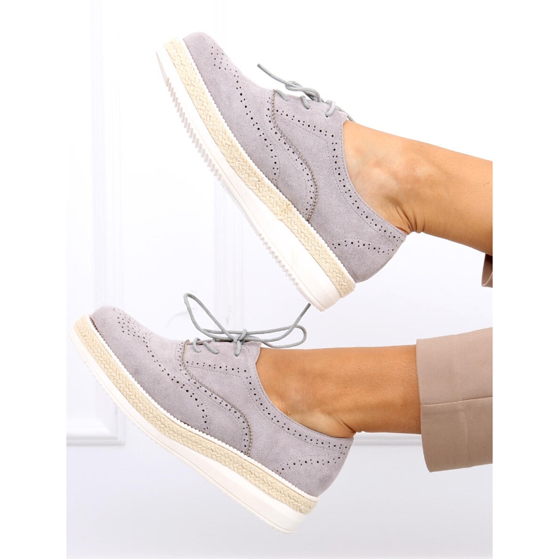 Półbuty damskie espadryle Apia Grey szare 2