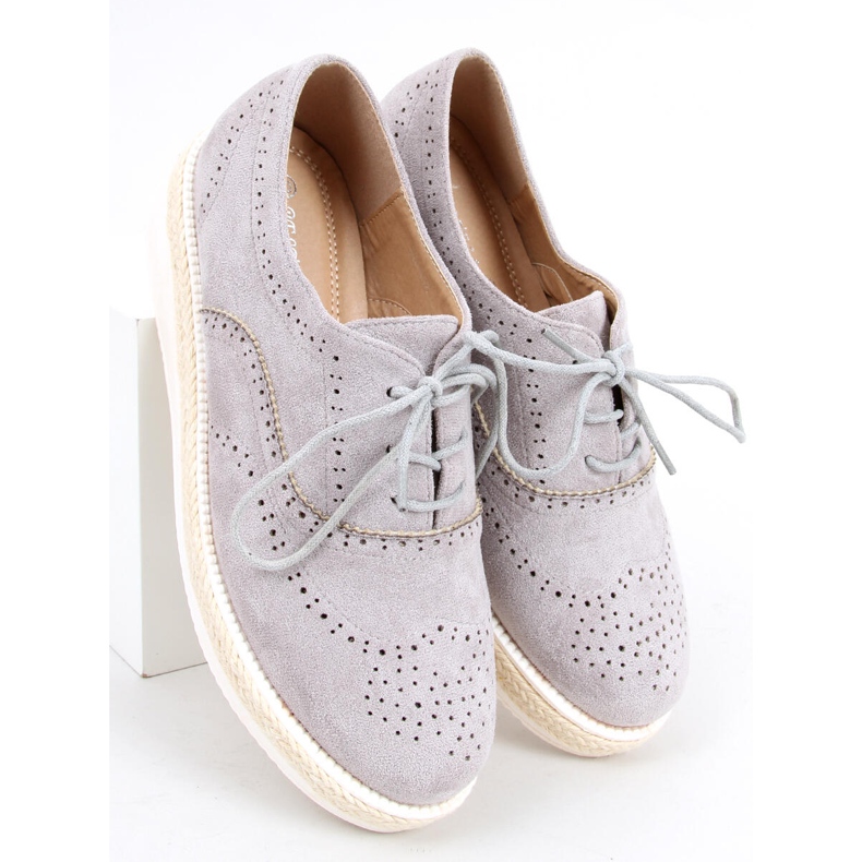 Półbuty damskie espadryle Apia Grey szare 1