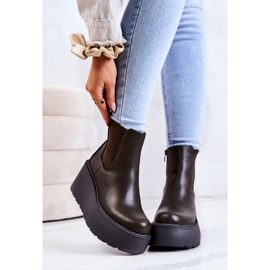 PS1 Ocieplane Botki Ciemnozielone Montiano 2