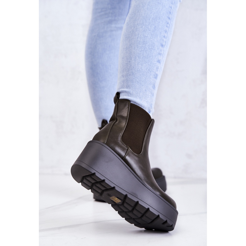 PS1 Ocieplane Botki Ciemnozielone Montiano 1