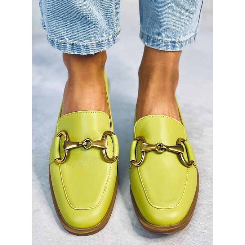 Mokasyny damskie Jonna Green zielone 1