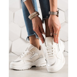 TRENDI Sneakersy Fashion beżowy białe 2