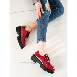 Czerwone półbuty na platformie La.Fi 1