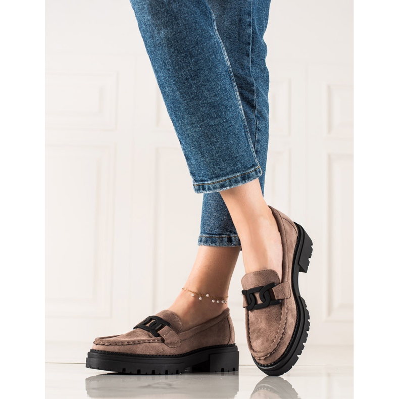 Mokasyny Fashion LA.FI beżowy brązowe 1