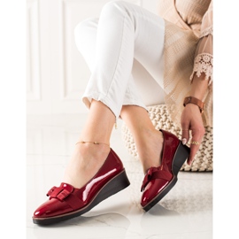 Lakierowane półbuty Vinceza czerwone wielokolorowe 1