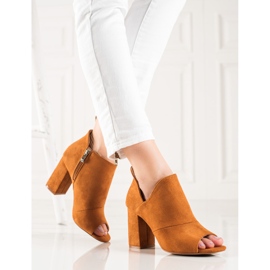 Botki Open Toe VINCEZA żółte 1