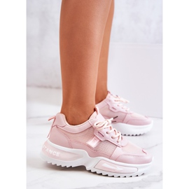 PM1 Sportowe Buty Sneakersy Siateczka Różowe Zoomey 5