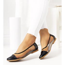 Czarne transparentne baleriny Pastella 1