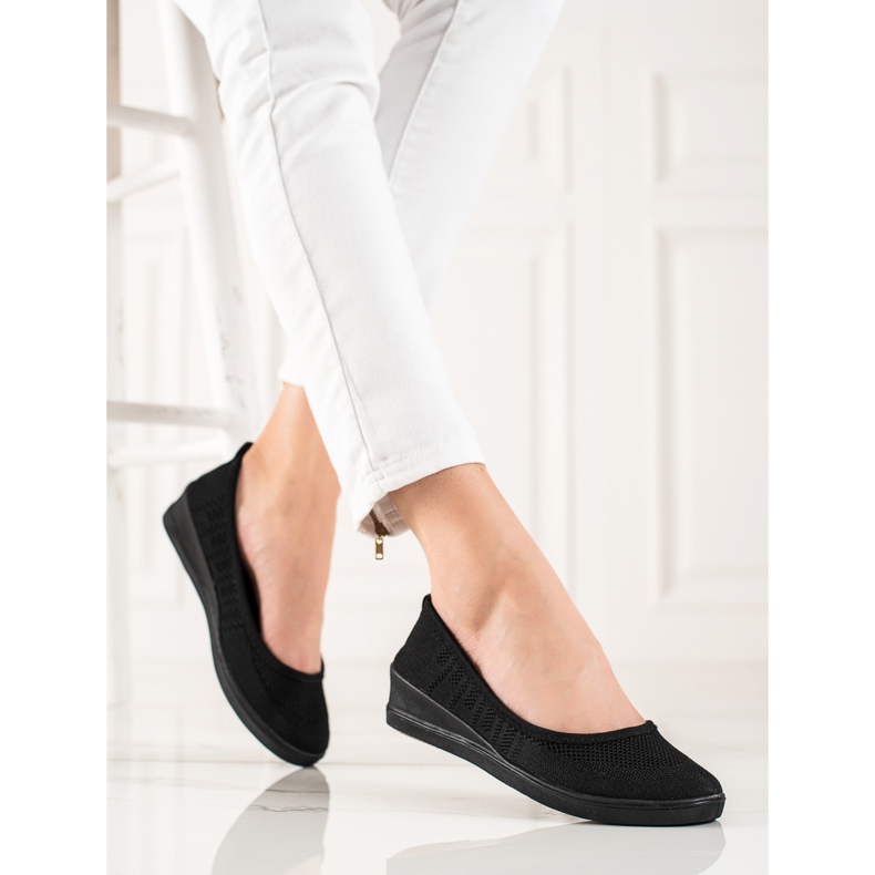 Evento Wygodne Czarne Baleriny 1