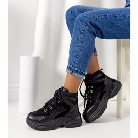 Czarne sneakersy za kostkę Muncy 1