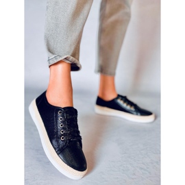 Espadryle sznurowane Zillo Black czarne 1