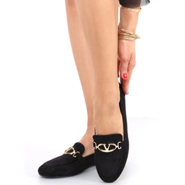 Mokasyny damskie Freda Black czarne 1