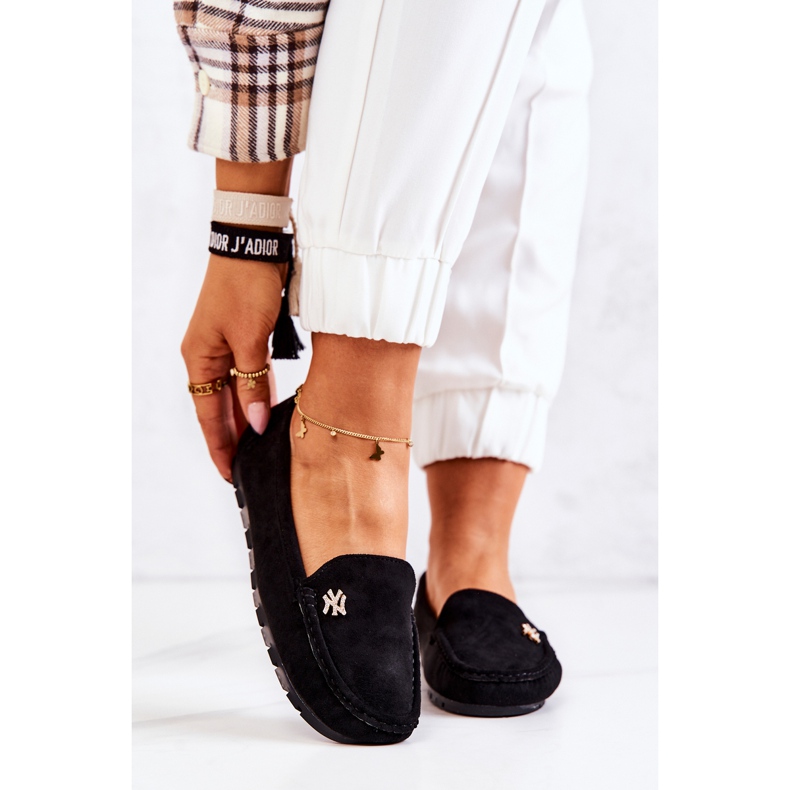 PS1 Damskie Zamszowe Mokasyny Czarne Madelyn 2