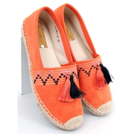 Espadryle boho z frędzlem Birna Orange pomarańczowe 2