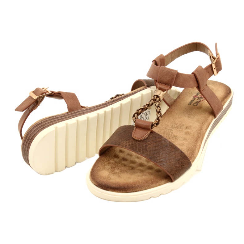 Brązowe damskie sandały Evento 21SD14-3545 3