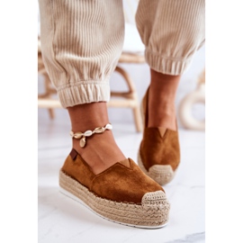 FB2 Zamszowe Espadryle Wsuwane Camel Lesley brązowe 1