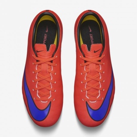 Buty piłkarskie Nike Mercurial Victory V Fg Jr 651634-650 czerwone pomarańcze i czerwienie 4