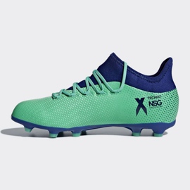 Buty piłkarskie adidas X 17.1 Fg Jr CP8980 wielokolorowe niebieskie 1