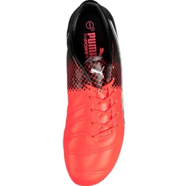 Buty piłkarskie Puma evoPOWER 1.3 Lth Fg M 103850 01 pomarańczowe wielokolorowe 1