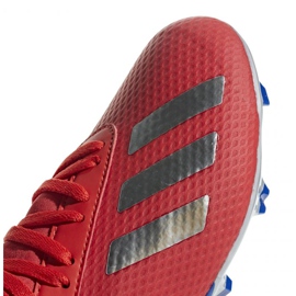 Buty piłkarskie adidas X 18.3 Fg Jr BB9371 wielokolorowe pomarańcze i czerwienie 3