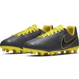 Buty piłkarskie Nike Tiempo Legend 7 Club Mg Jr AO2300-070 szare czarne 5