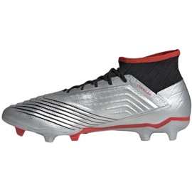 Buty piłkarskie adidas Predator 19.2 Fg M F35601 czarny/srebrny srebrny 1