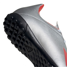 Buty piłkarskie adidas X 19.4 Tf Jr F35348 srebrny czerwone 4