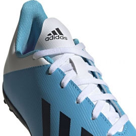 Buty piłkarskie adidas X 19.4 Tf Jr F35347 niebieskie wielokolorowe 2