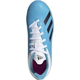 Buty piłkarskie adidas X 19.4 In Jr F35352 niebiesko białe wielokolorowe niebieskie 1