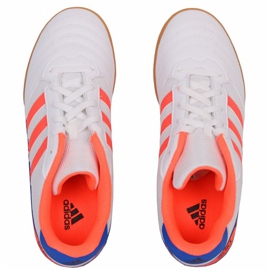 Buty piłkarskie adidas Super Sala J In Jr FV2633 białe wielokolorowe 4
