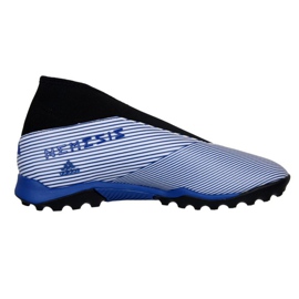 Buty piłkarskie adidas Nemeziz 19.3 Ll Tf M EG7252 białe niebieskie 2
