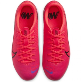 Buty piłkarskie Nike Mercurial Vapor 13 Academy FG/MG Jr AT8123-606 czerwone pomarańcze i czerwienie 1
