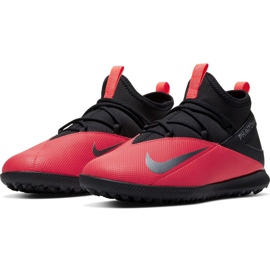 Buty piłkarskie Nike Phantom Vsn 2 Club Df Tf Jr CD4079-606 pomarańcze i czerwienie czerwone 3