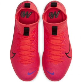 Buty halowe Nike Mercurial Superfly 7 Academy Ic Jr AT8135-606 czerwone pomarańcze i czerwienie 1