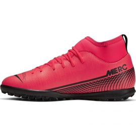 Buty piłkarskie Nike Mercurial Superfly 7 Club Tf Jr AT8156-606 czerwone pomarańcze i czerwienie 2